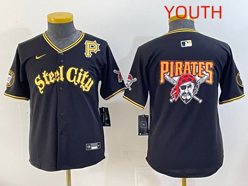 Youth 2025 Pittsburgh Pirates Blank Black Game Nike MLB Jersey style 7153->pittsburgh pirates->MLB Jersey
